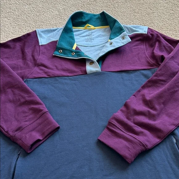 XL EUC Woolx Charlie Navy/Winter Bloom Sweatshirt - Picture 2 of 9